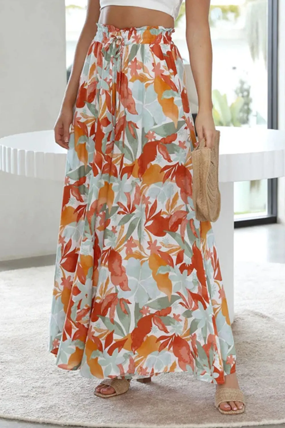 * 4 COLORS* Summer Tied Wide Leg Pants