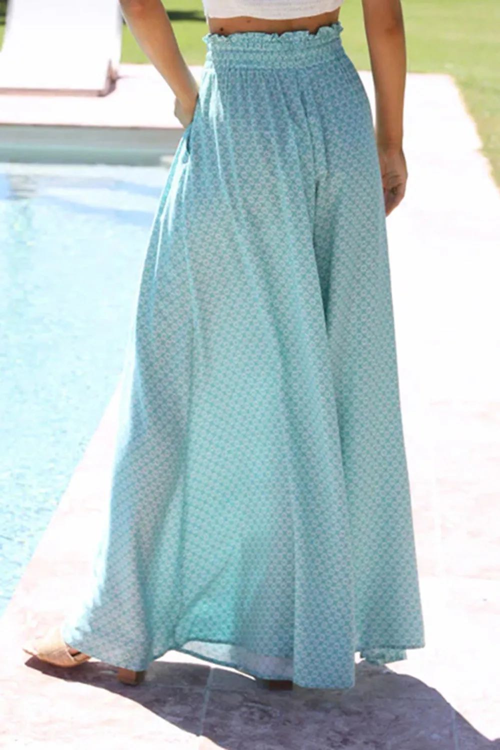 * 4 COLORS* Summer Tied Wide Leg Pants