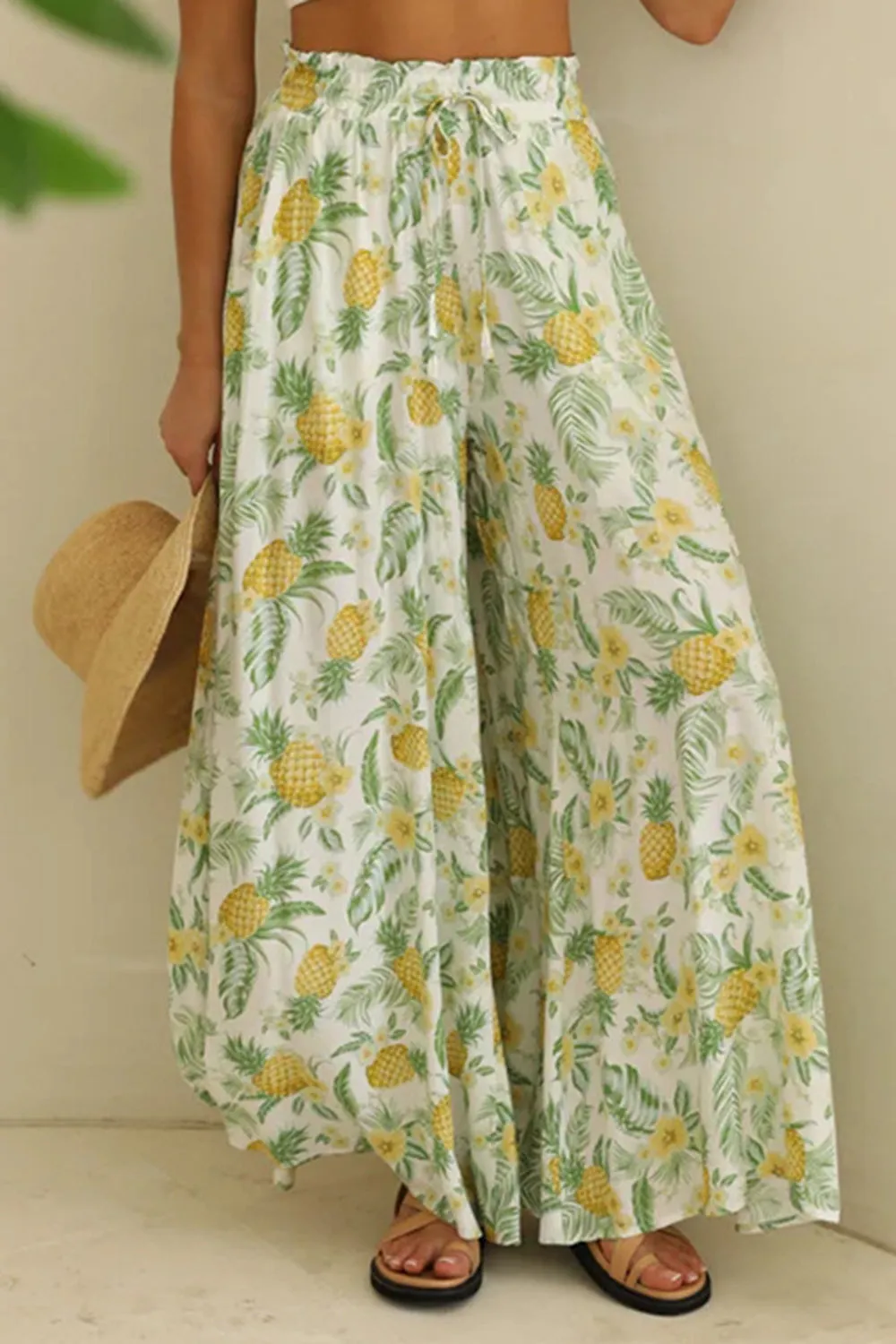 * 4 COLORS* Summer Tied Wide Leg Pants