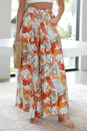 * 4 COLORS* Summer Tied Wide Leg Pants