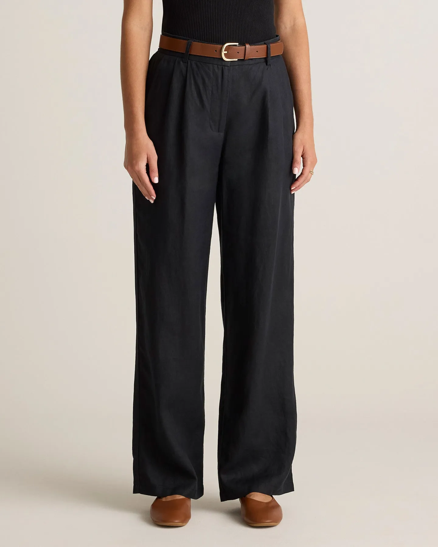 100% European Linen Pleated Trouser