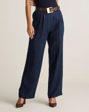100% European Linen Pleated Trouser