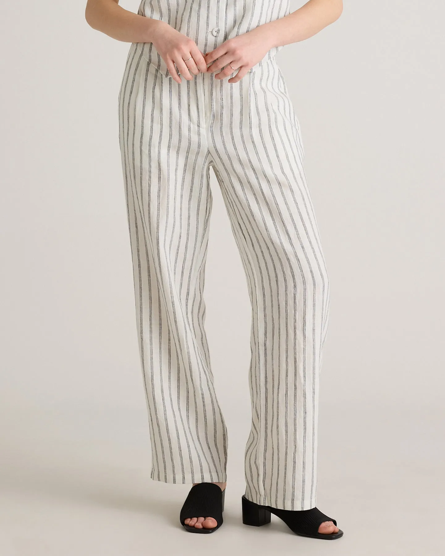 100% European Linen Pleated Trouser