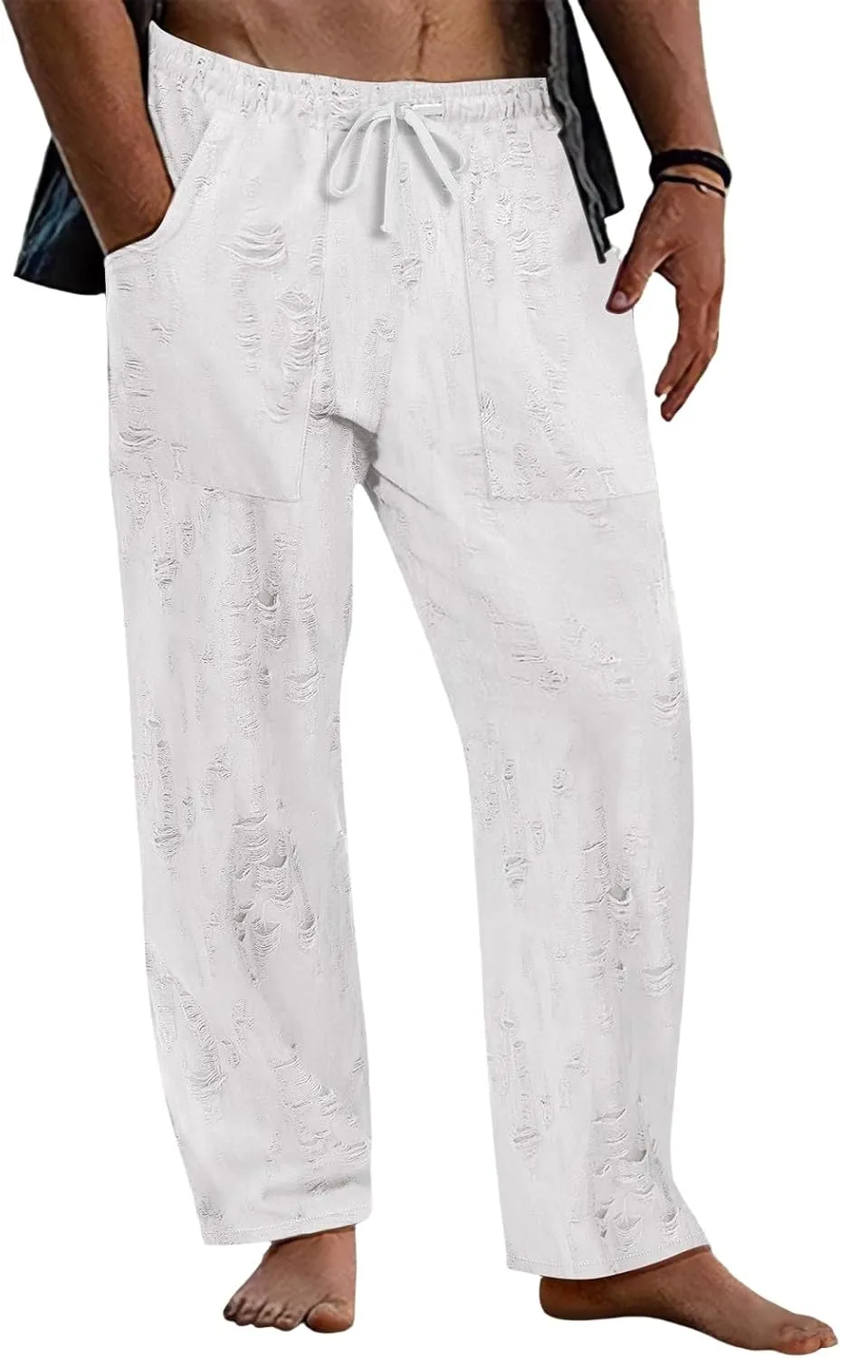 2025 Men's Casual Pants Drawstring Loose Breathable Pants