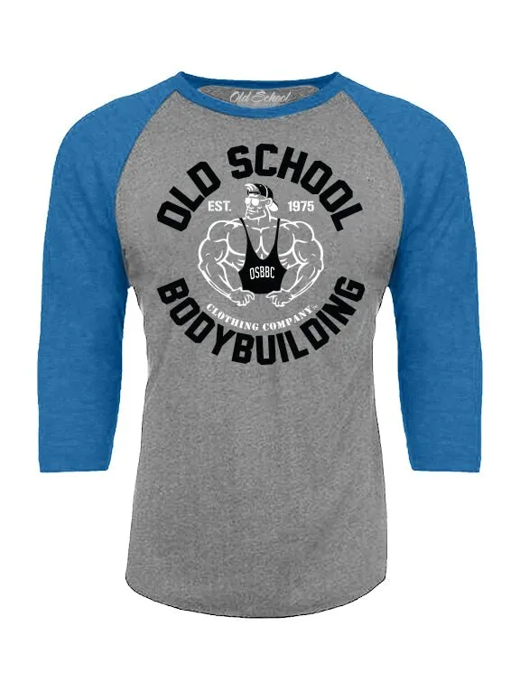 3/4 Sleeve "Emblem" Royal & Grey Baseball Tee