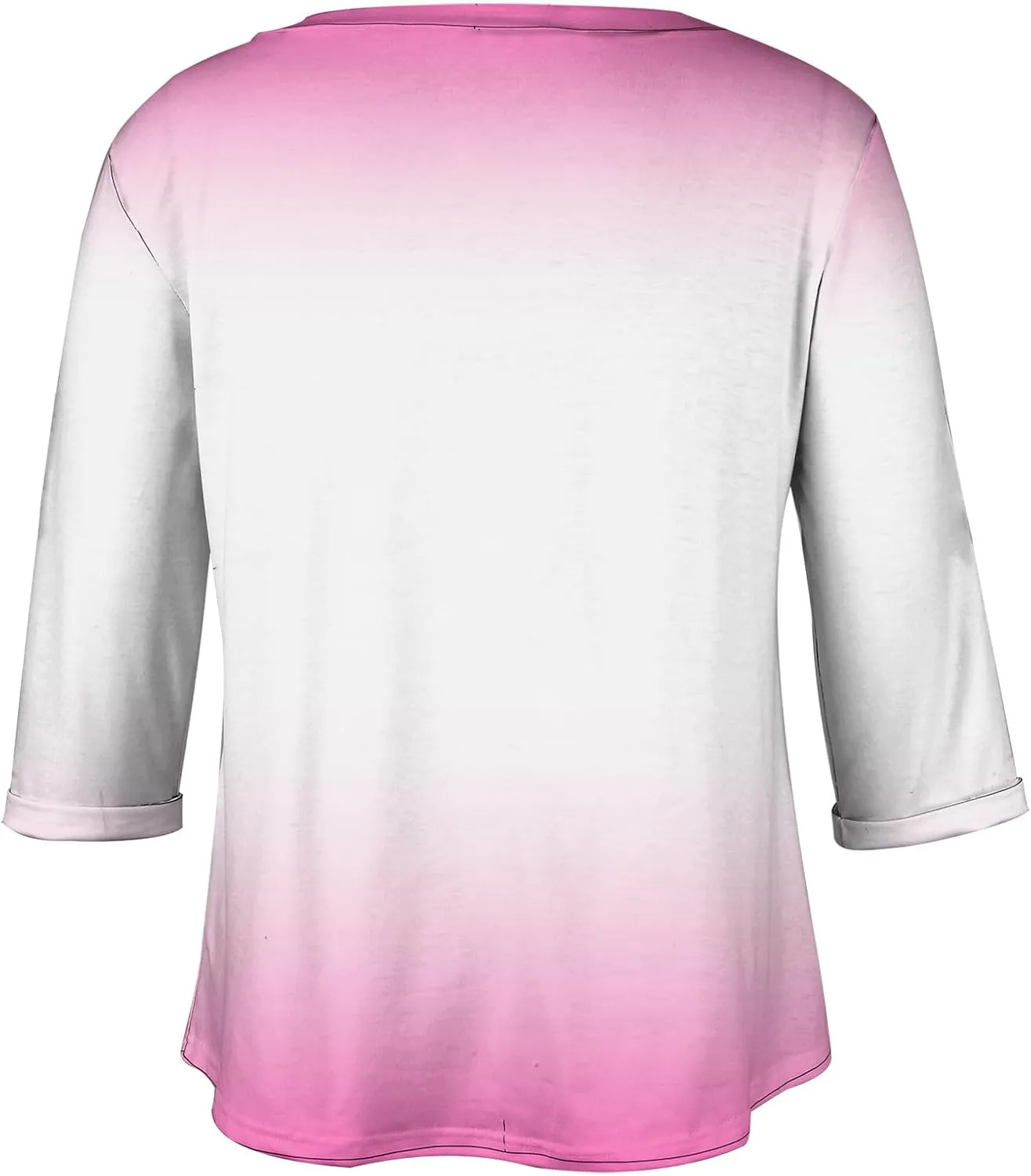 3/4 Sleeve Women Tops Winter Tops Dressy Casual Elbow Length Sleeve Vneck Shirts Tie Dye Gradient Loose Fall Clothing
