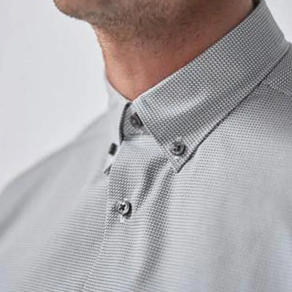 3PK GREY TEXTURED AND PRINT SMART SHIRTS
