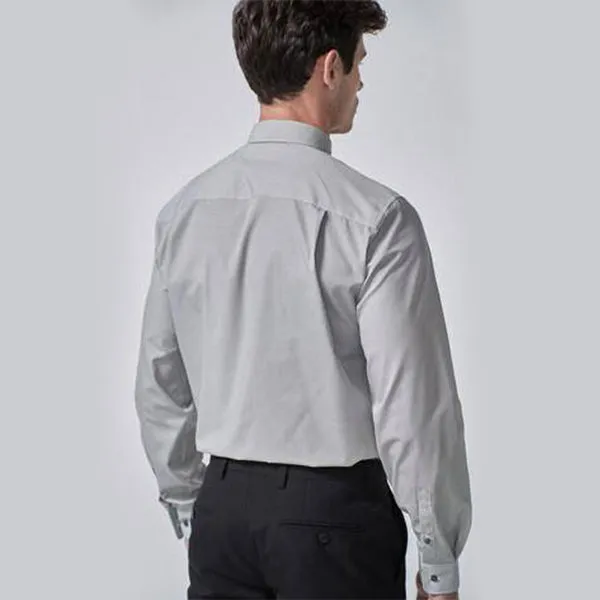 3PK GREY TEXTURED AND PRINT SMART SHIRTS
