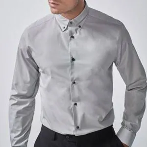 3PK GREY TEXTURED AND PRINT SMART SHIRTS
