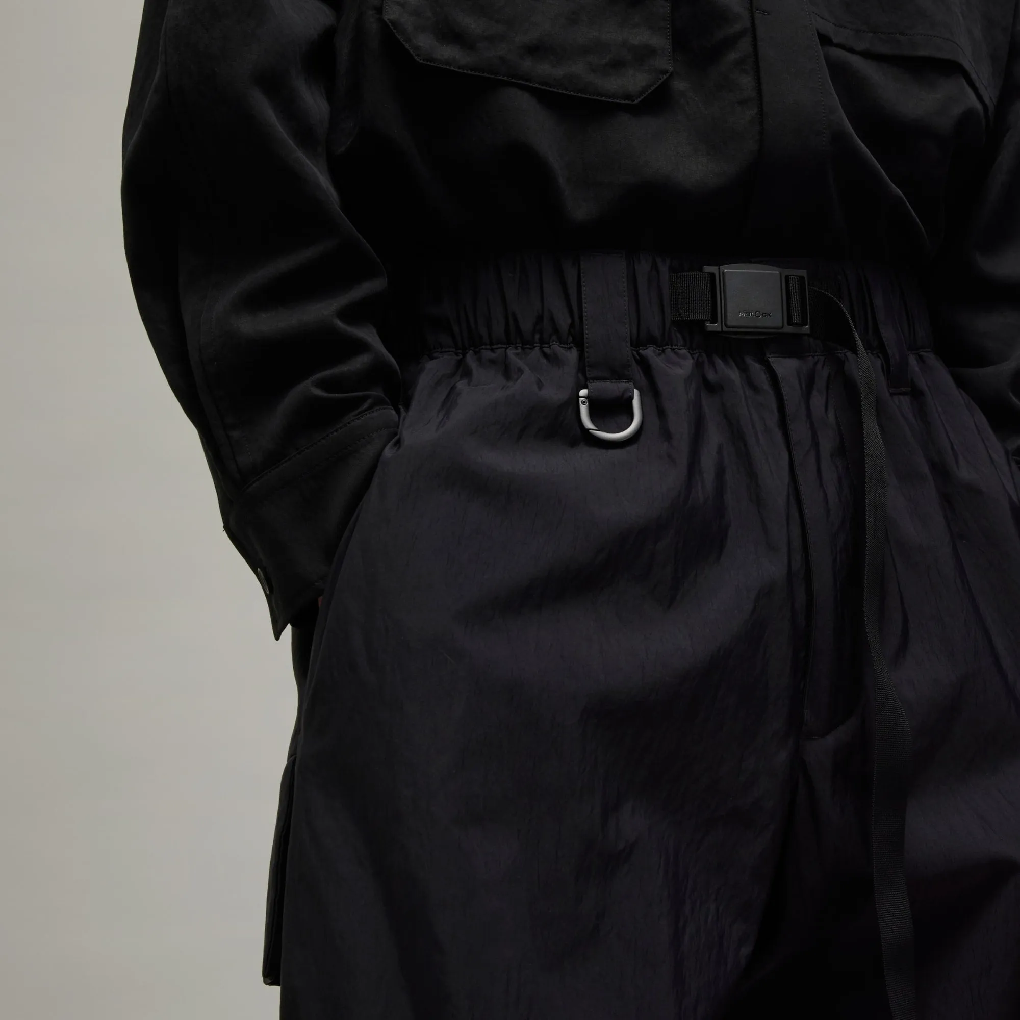 adidas Y-3 Allover Print Nylon Shell Pants Black
