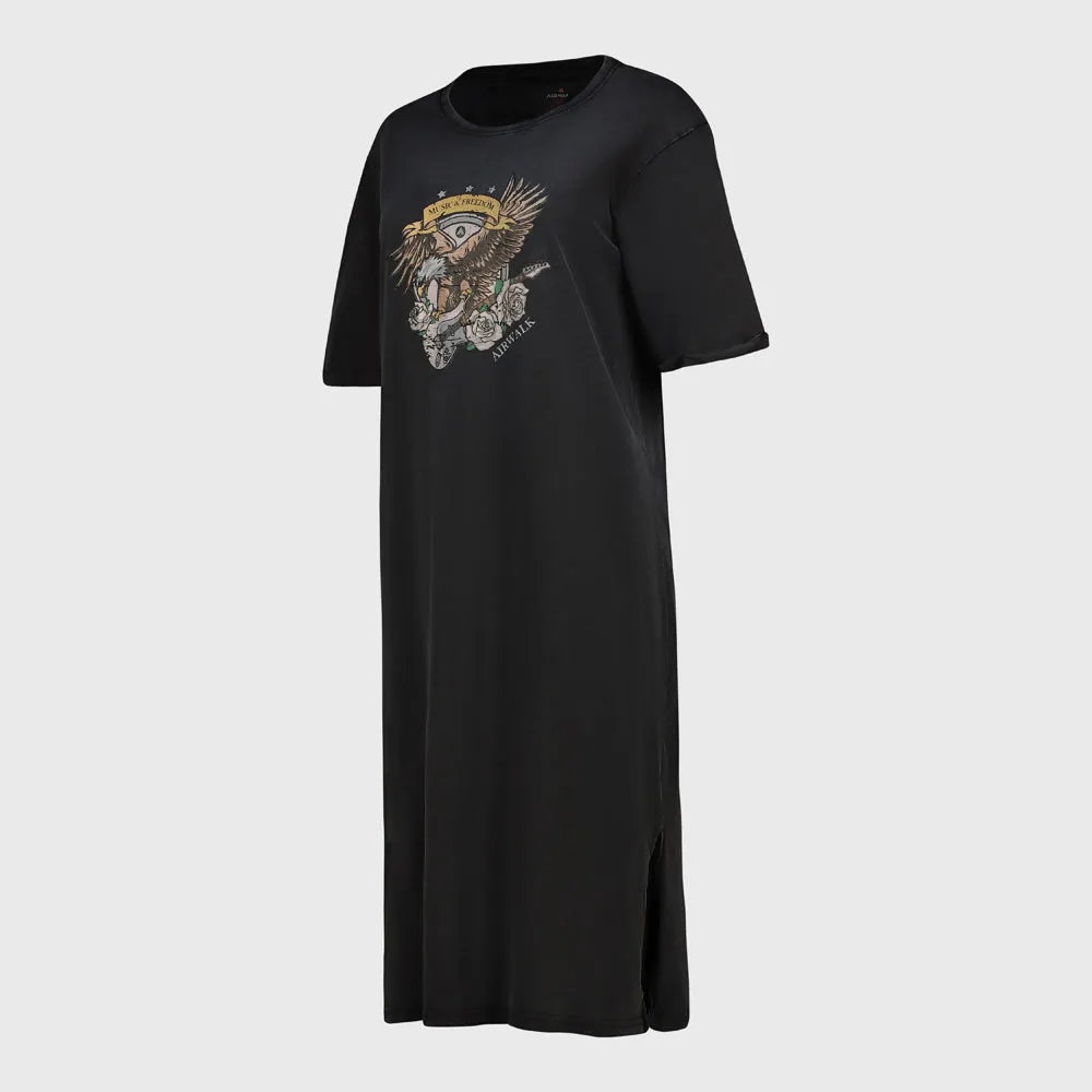 Airwalk Womens Lady Pink Tee Dress Black _ 182493 _ Black