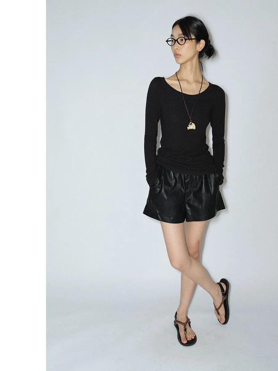 Arlo Faux Leather Shorts