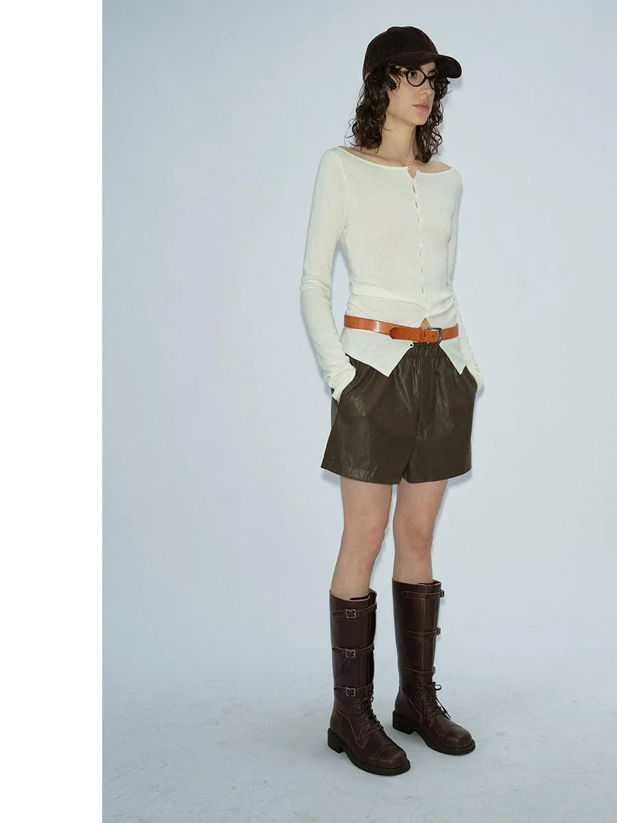 Arlo Faux Leather Shorts