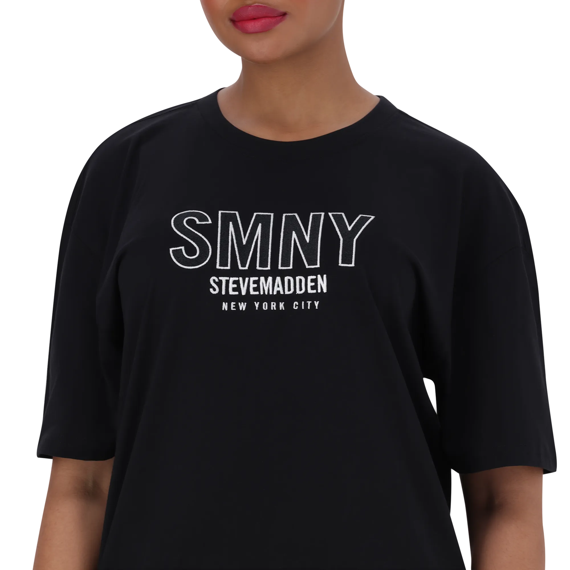ATHENA BLACK OVERSIZED GRAPHIC T-SHIRT