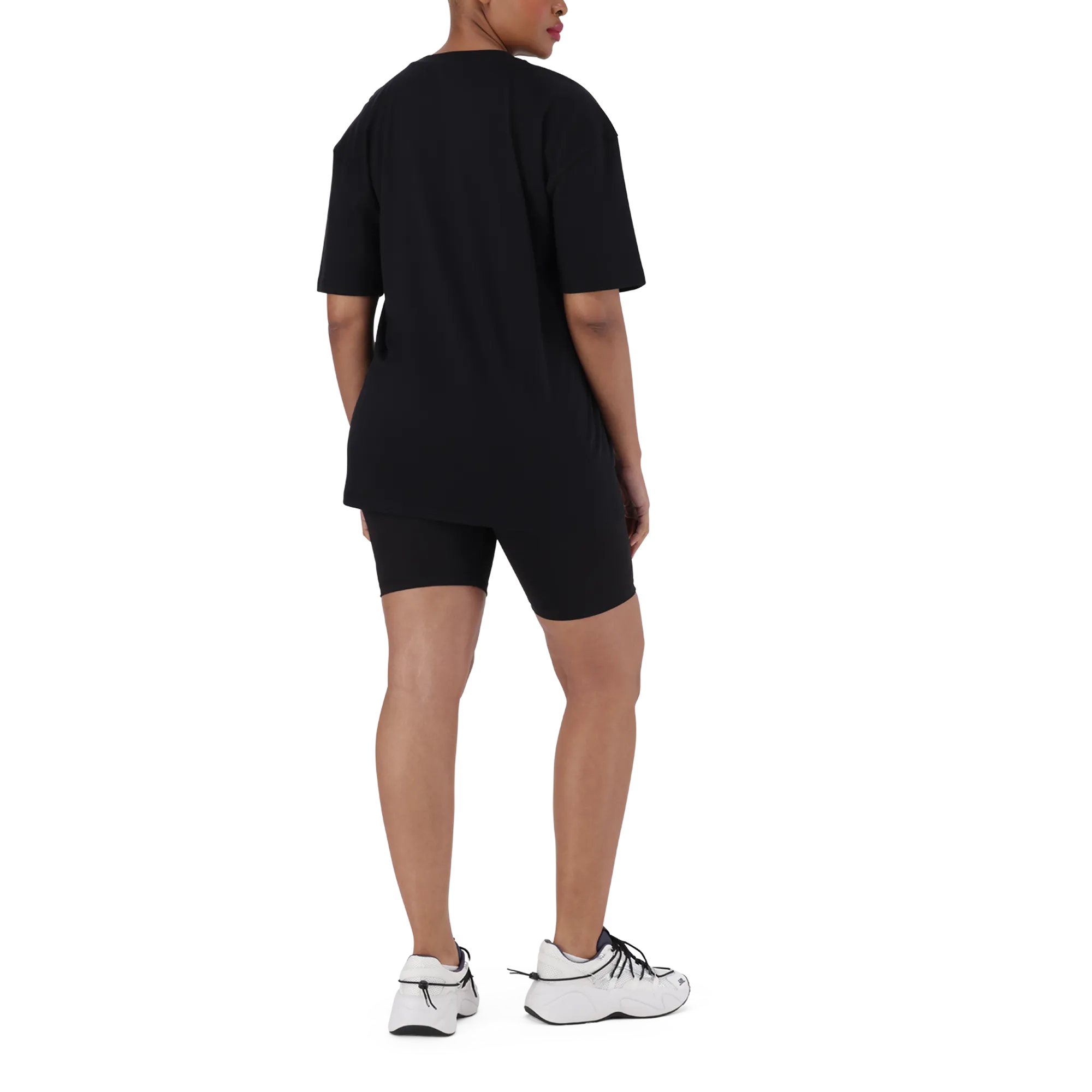 ATHENA BLACK OVERSIZED GRAPHIC T-SHIRT