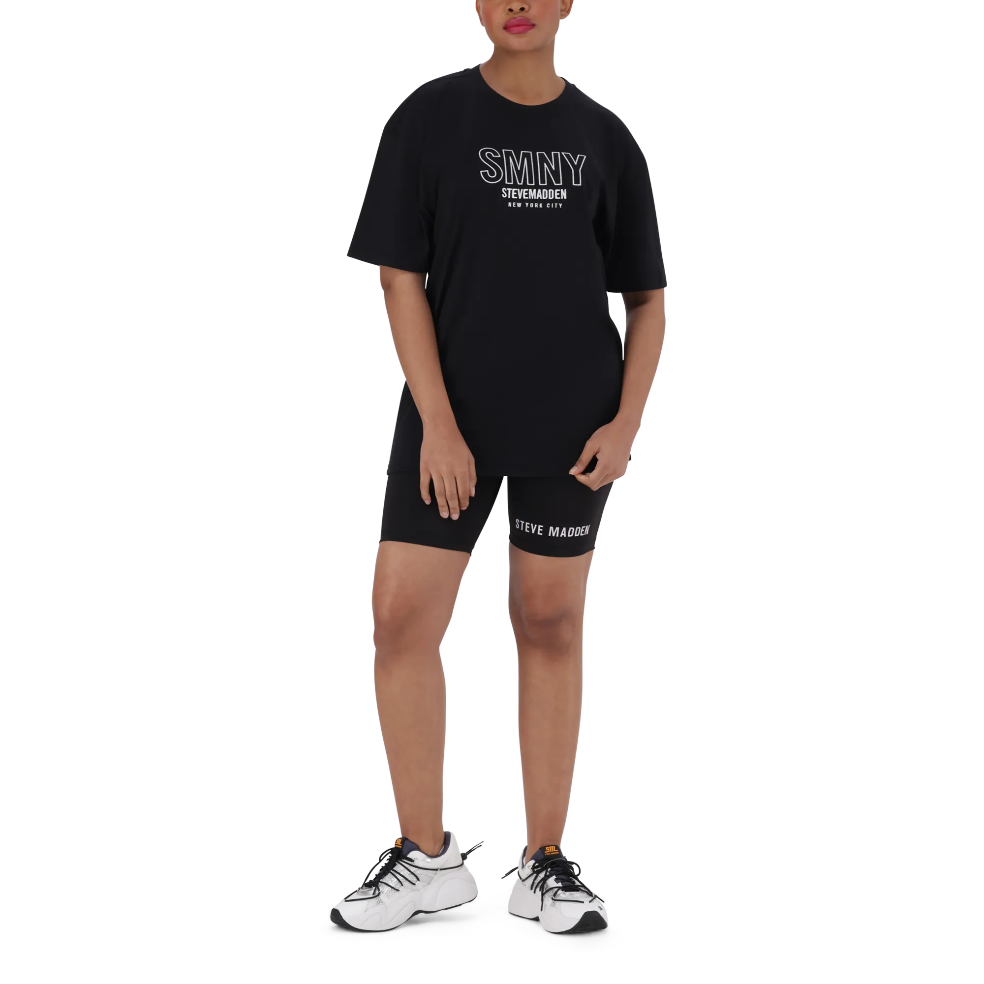ATHENA BLACK OVERSIZED GRAPHIC T-SHIRT