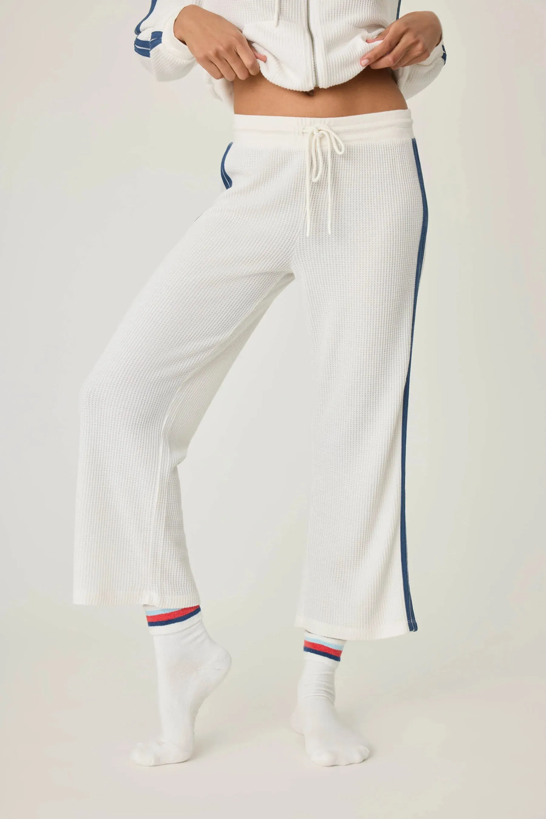 Back on Track Crop Waffle Lounge Pant