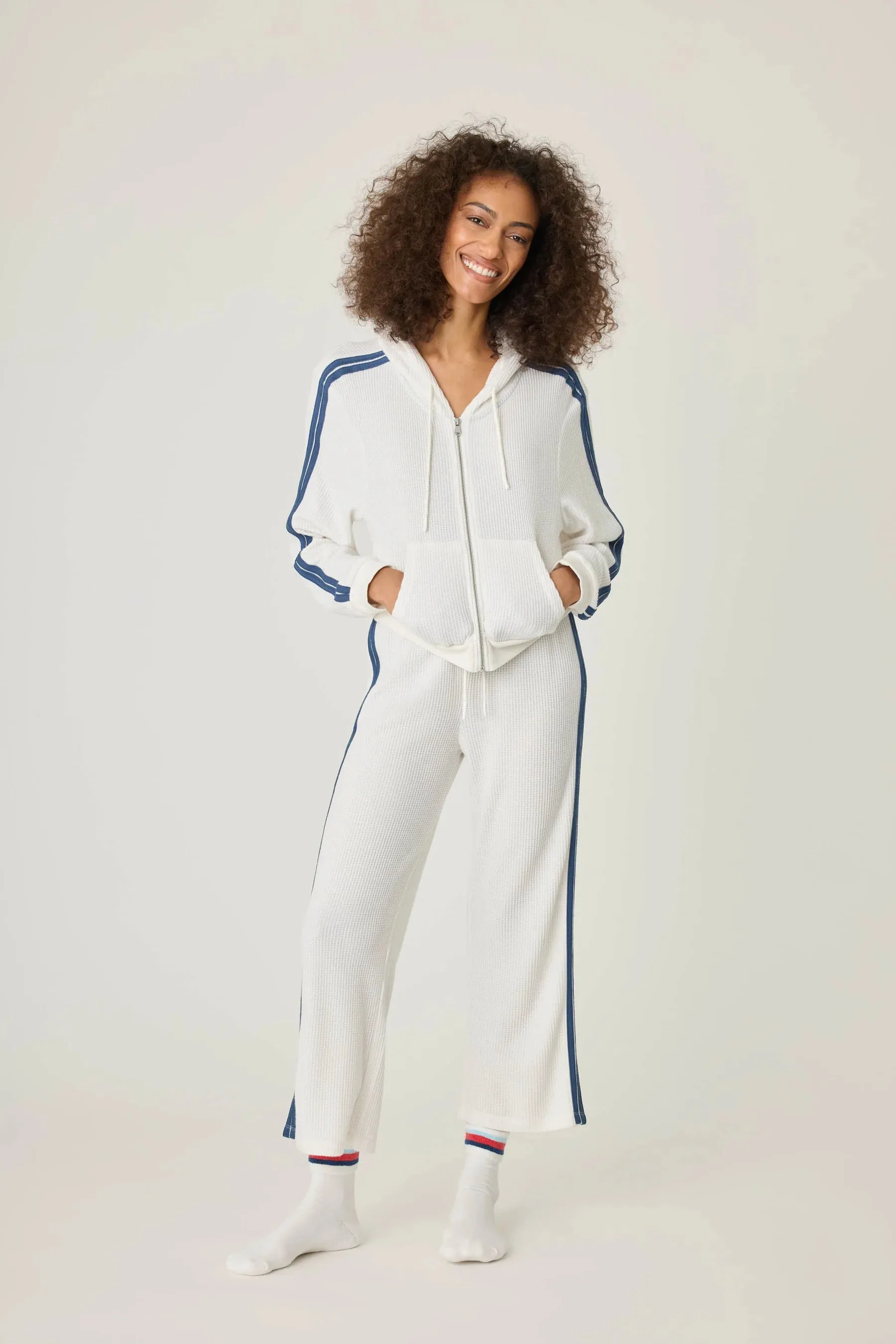 Back on Track Crop Waffle Lounge Pant