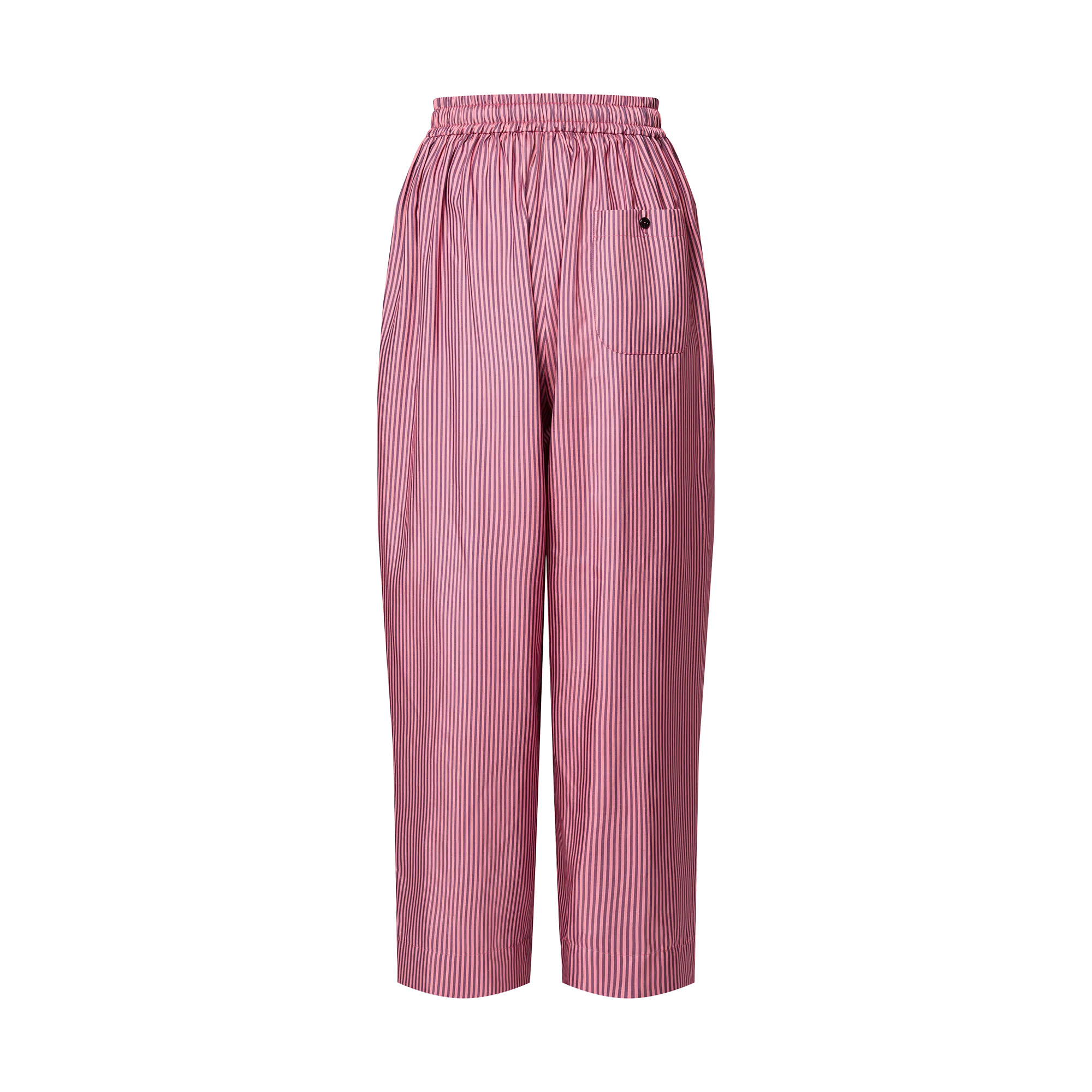 Baggy Pinstripe Silk Pajama Pants