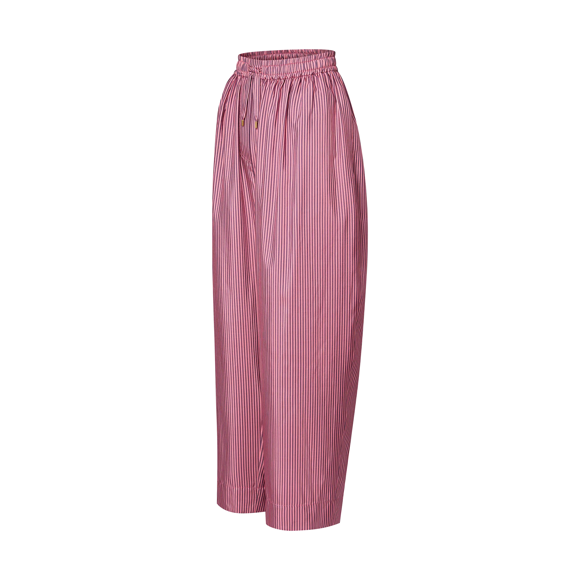 Baggy Pinstripe Silk Pajama Pants