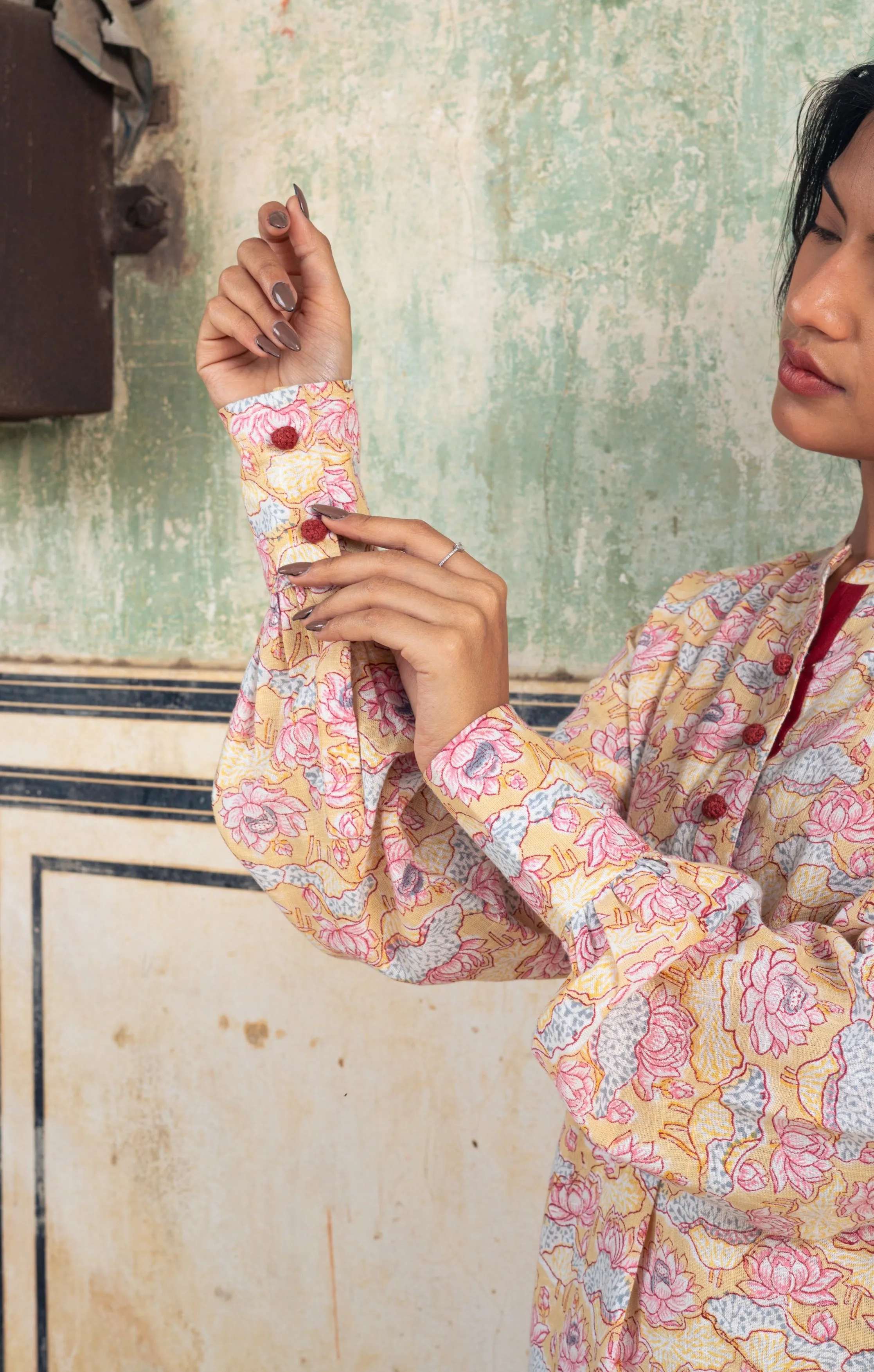 Bahaar Cotton Hand Block Printed Kurta Set