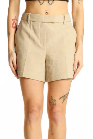 Beige Classic Tailored Shorts
