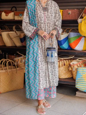 Black & White Lawn 3 Piece Stitched - ALP-3PS-1755