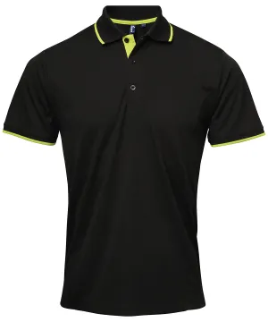 Black/Lime - Contrast Coolchecker® polo