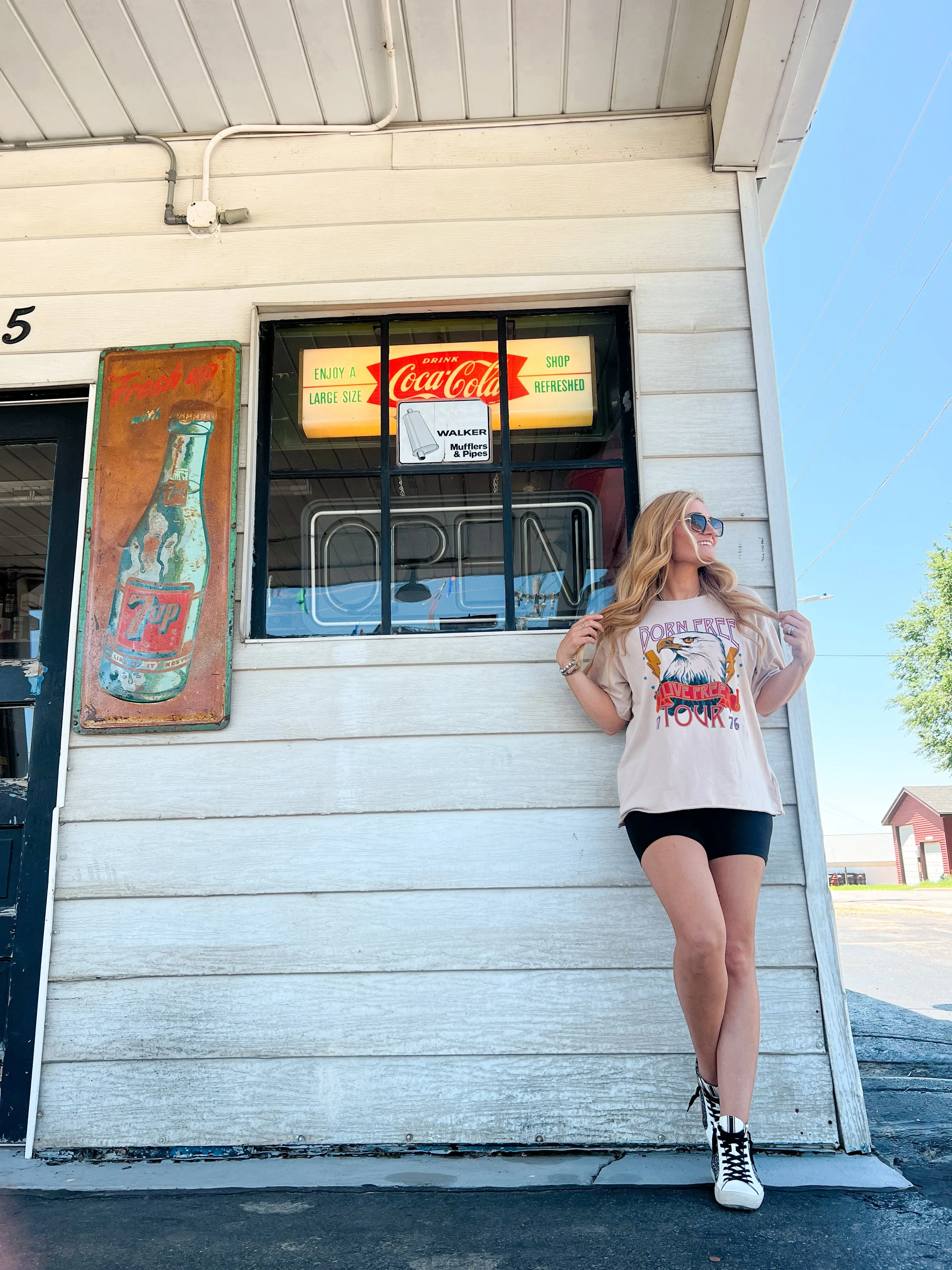 Born Free Live Free Oversized Tee