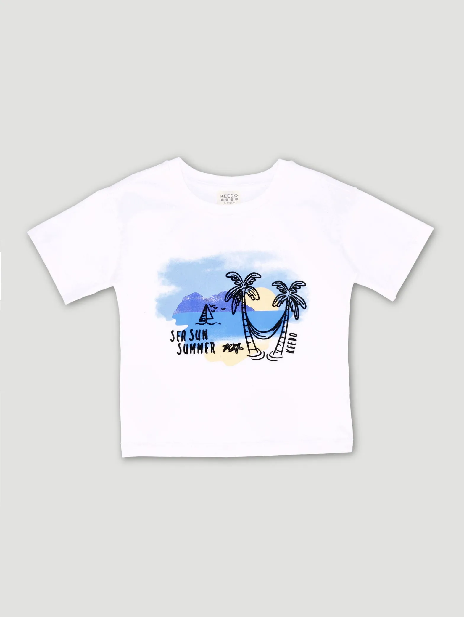 Boys White Sea Summer Tee