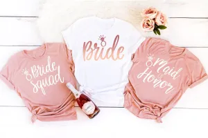 Bride Or Bride Squad Bachelorette Party Shirts