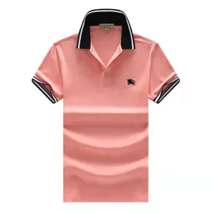 Burb Organic Cotton Logo Collar Polo-Pink