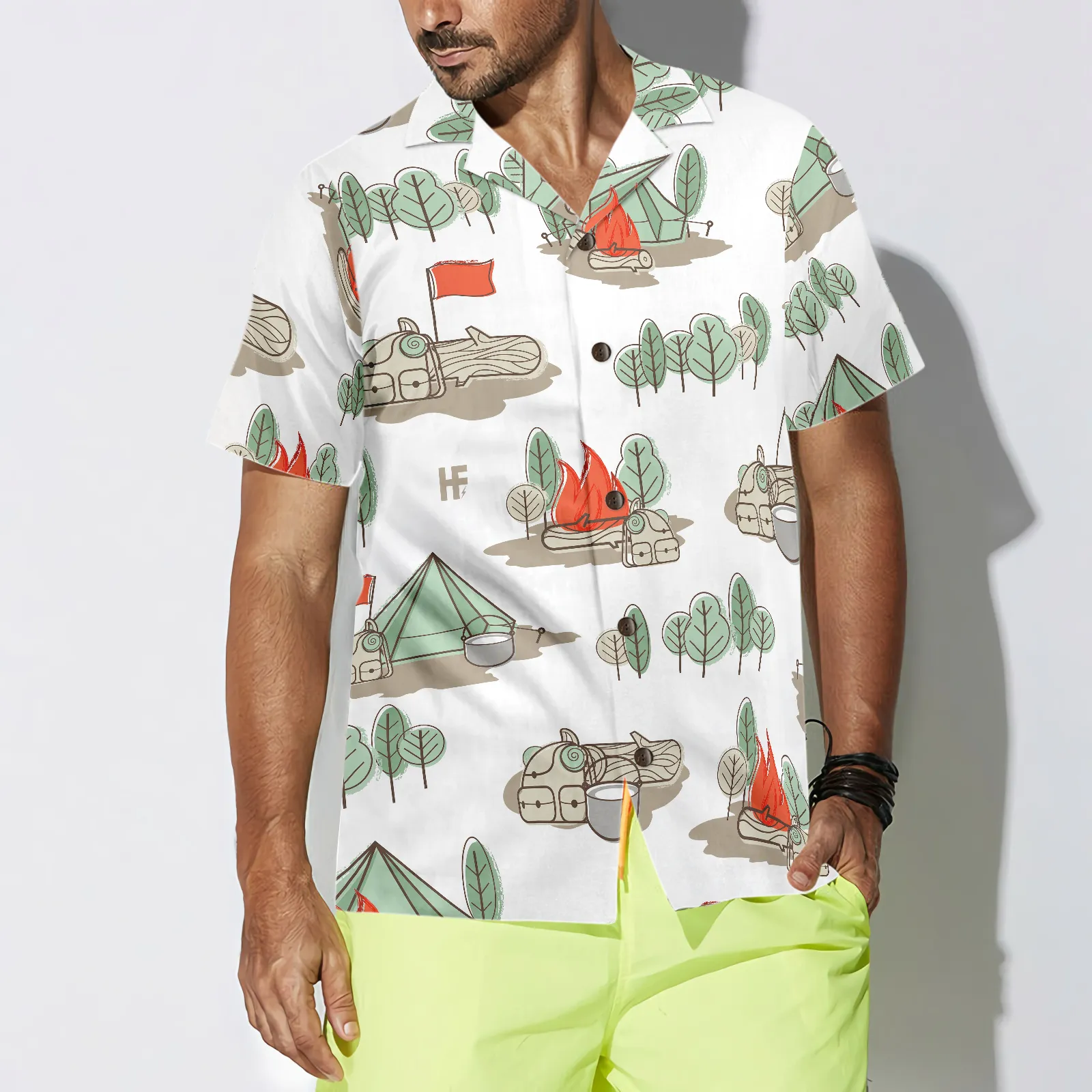 Camping And Beer Thats Why Im Here Hawaiian Shirt,Camping Hawaiian Shirt, Best Gift For Camping, Friend, Family