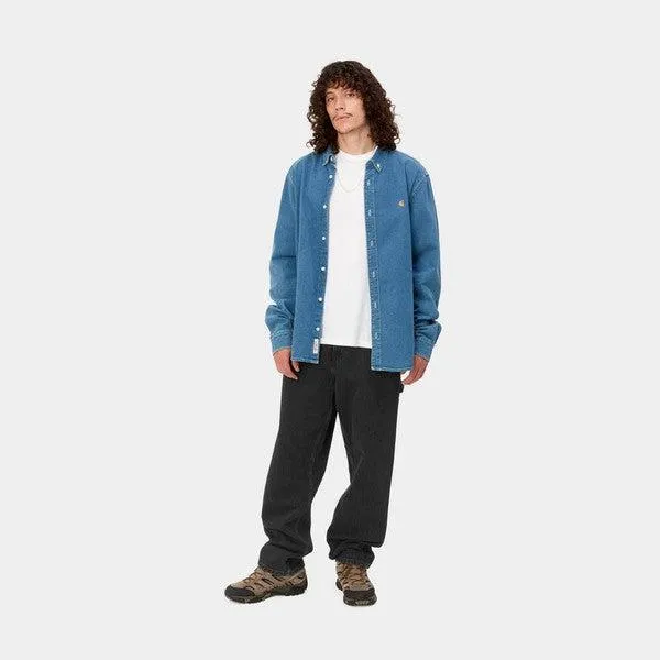Carhartt WIP Single Knee Pant Denim Black Stone Washed