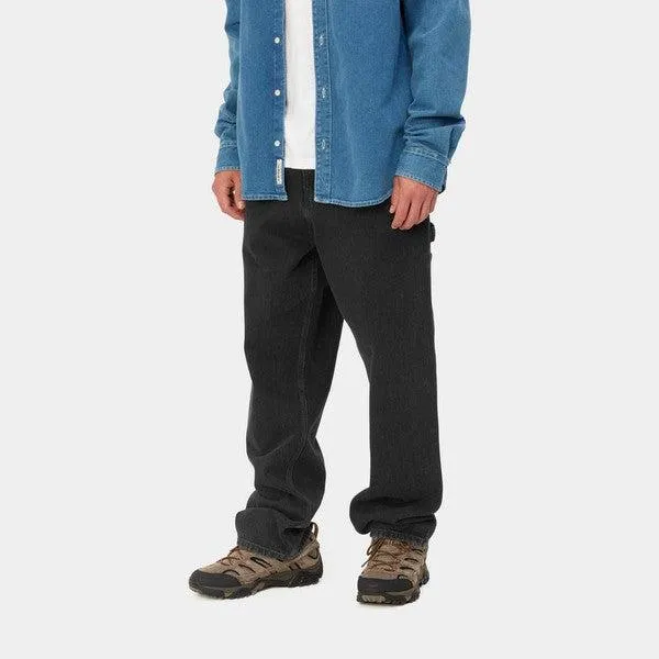 Carhartt WIP Single Knee Pant Denim Black Stone Washed