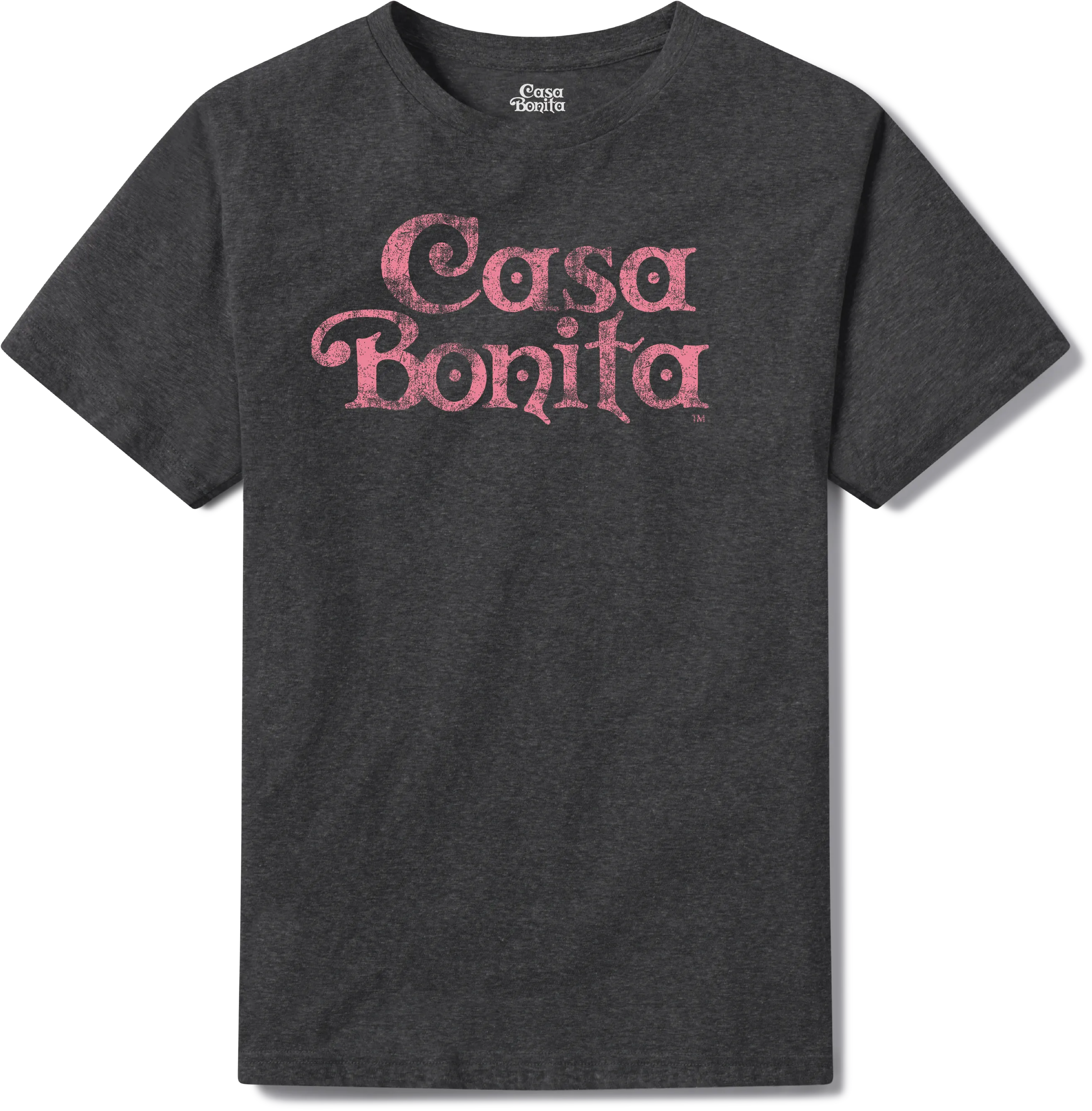 Casa Bonita Gray Distressed Wordmark T-Shirt