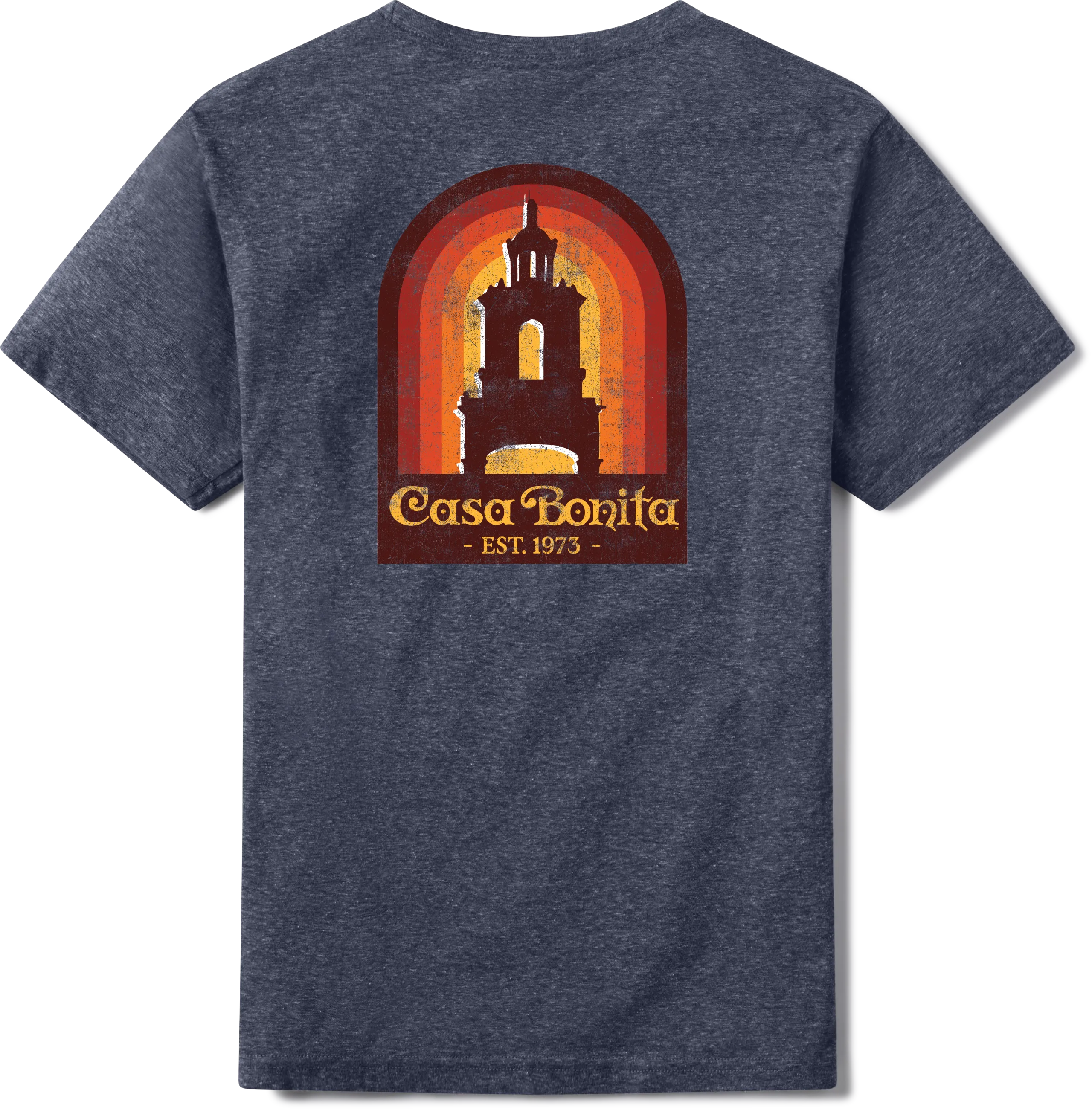 Casa Bonita Navy Sunset Tower T-Shirt