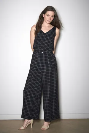CHECK PANTS black