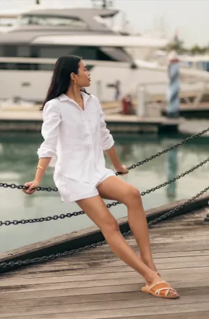Classic Linen Shorts in White