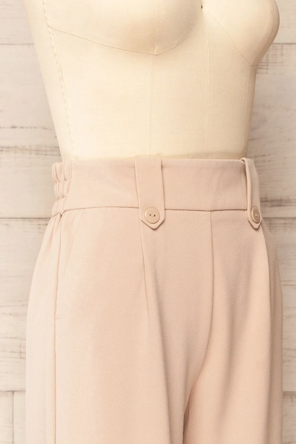 Clovelly Taupe | Straight-Leg Pants w/ Pockets