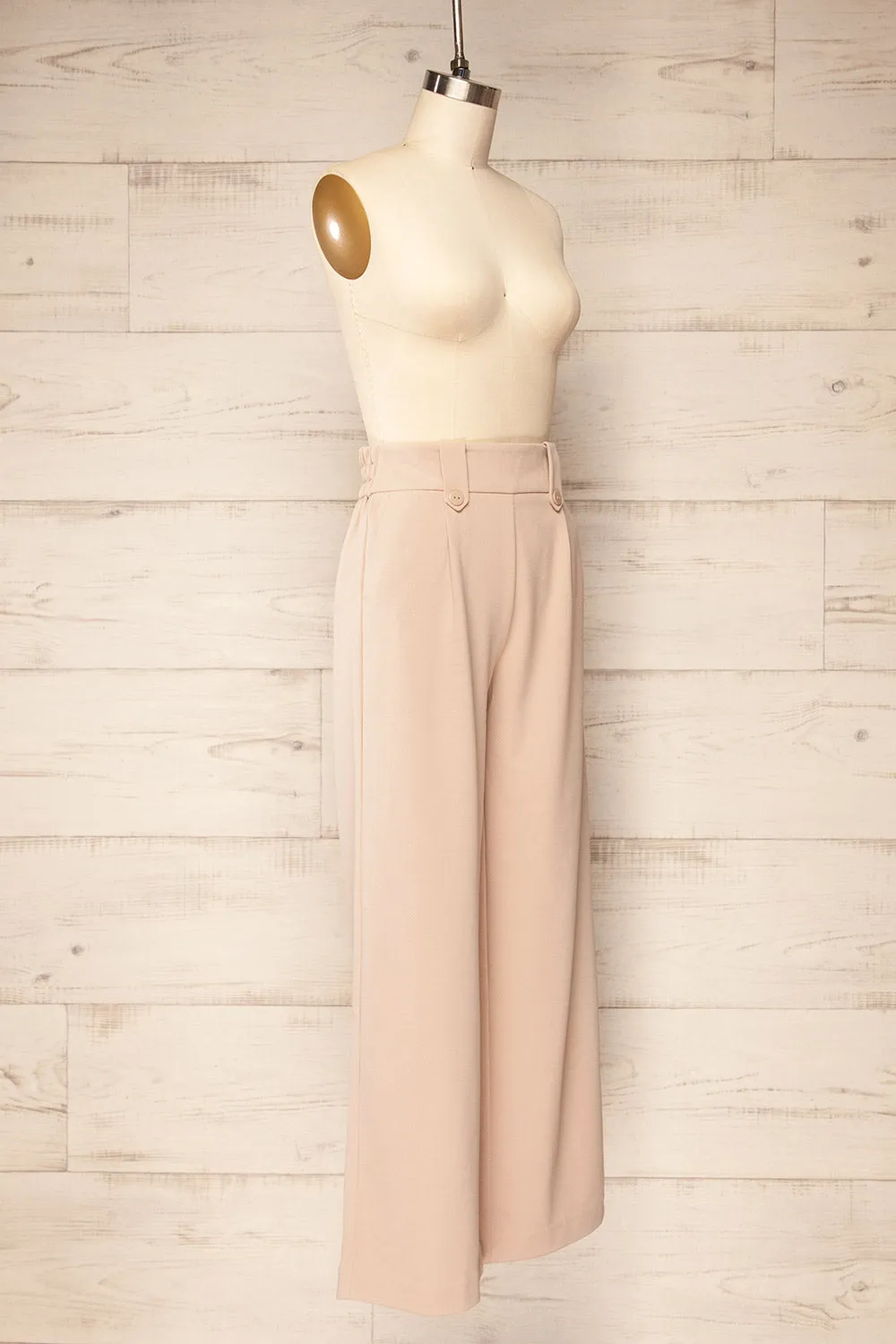 Clovelly Taupe | Straight-Leg Pants w/ Pockets