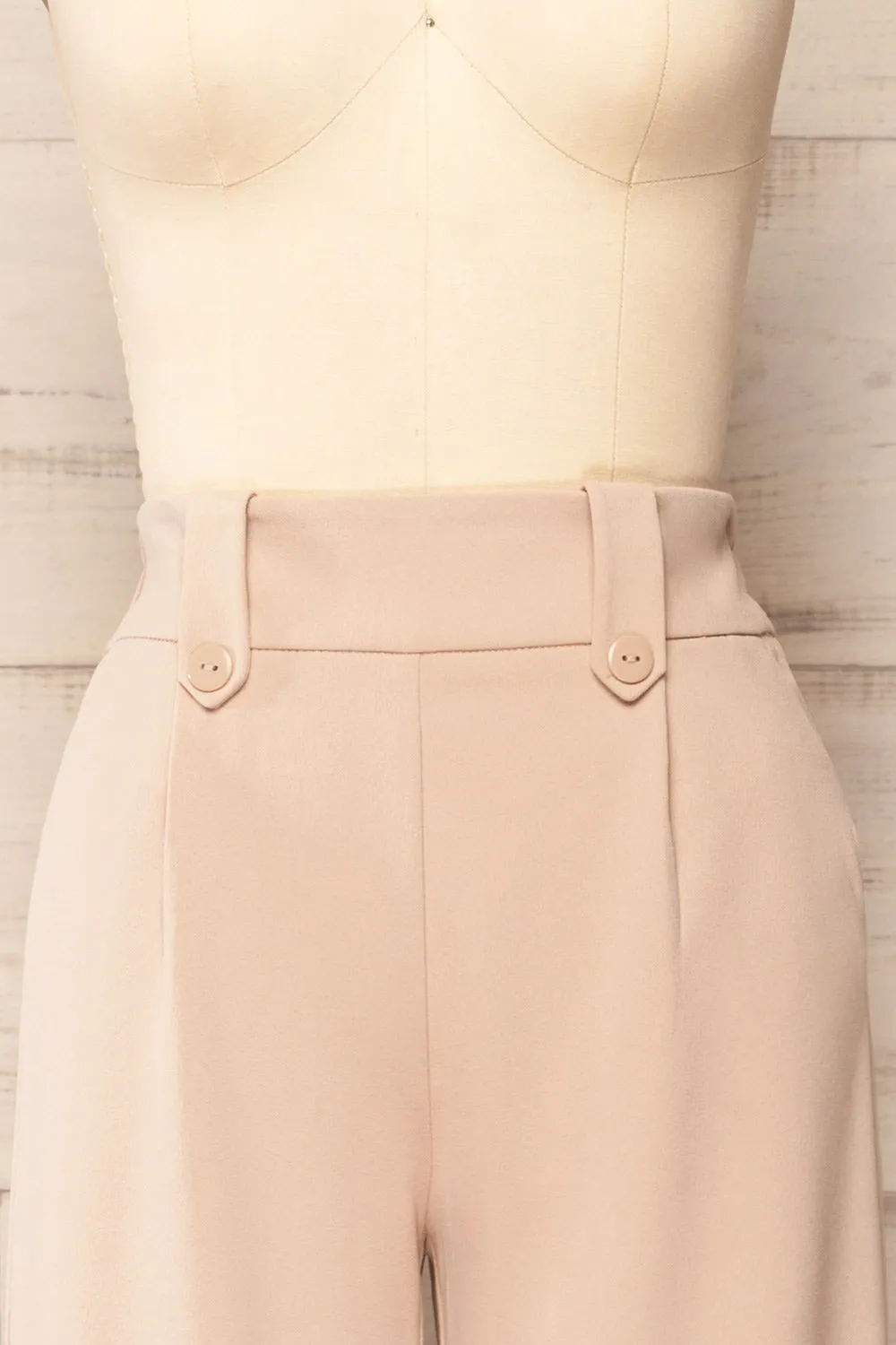 Clovelly Taupe | Straight-Leg Pants w/ Pockets
