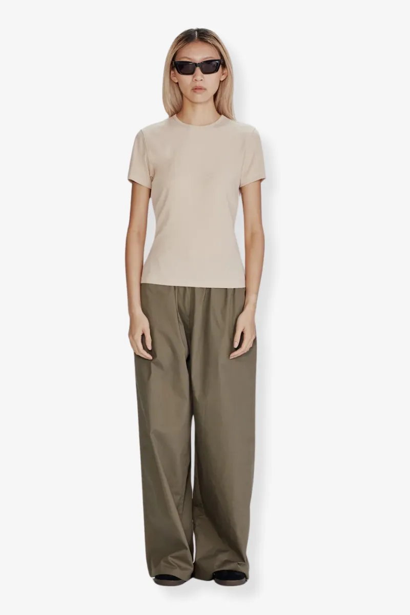 Commoners - Fine Rib Short Sleeve Tee - Buttermilk