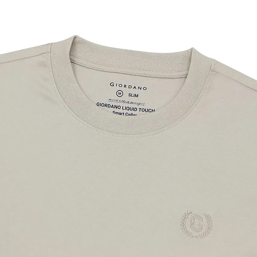 Cotton Interlock Crewneck Short Sleeve Embroidery Tees (Liquid Touch)
