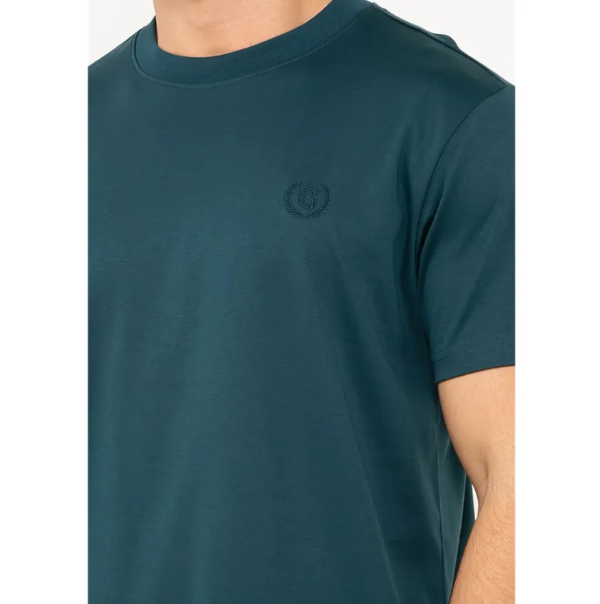 Cotton Interlock Crewneck Short Sleeve Embroidery Tees (Liquid Touch)