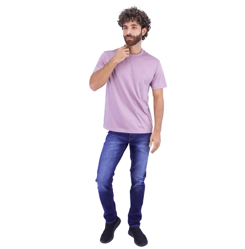 Cotton Interlock Crewneck Short Sleeve Embroidery Tees (Liquid Touch)