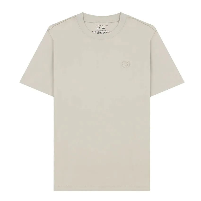 Cotton Interlock Crewneck Short Sleeve Embroidery Tees (Liquid Touch)
