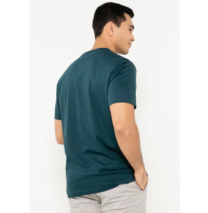 Cotton Interlock Crewneck Short Sleeve Embroidery Tees (Liquid Touch)