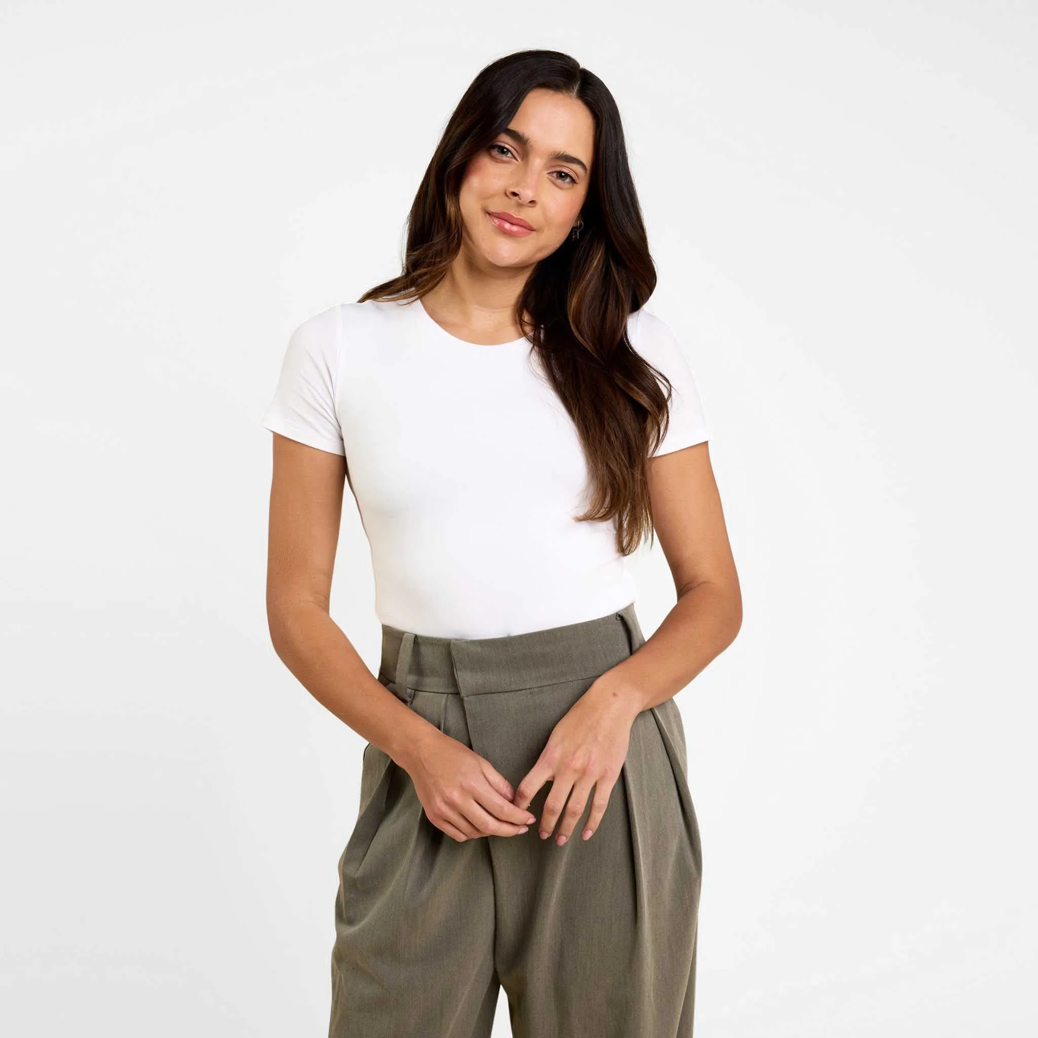 Cotton Stretch Classic Crewneck Tee