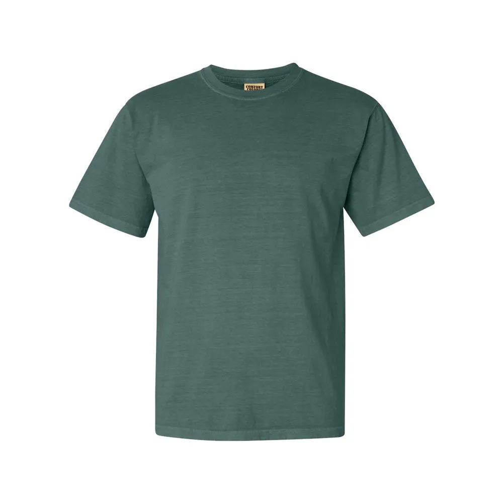 Custom Embroidered Dainty Initial Ribbon Comfort Colors T-Shirt